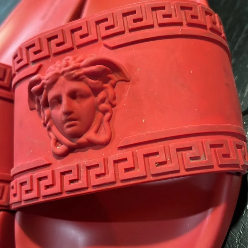 Versace Red Medusa Slides